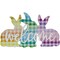 Northlight Gingham Bunnies Welcome Easter Wall Sign - 13.75&#x22;